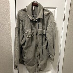 Free people size S Cozy Gray Fleece Jacket